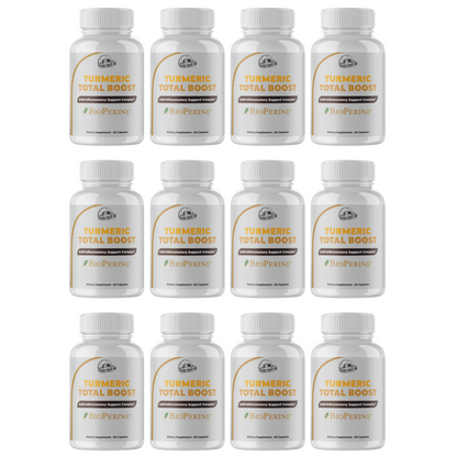 Turmeric Total Boost Anti-Inflammatory Support Complex 12 Bottles 720 Capsules