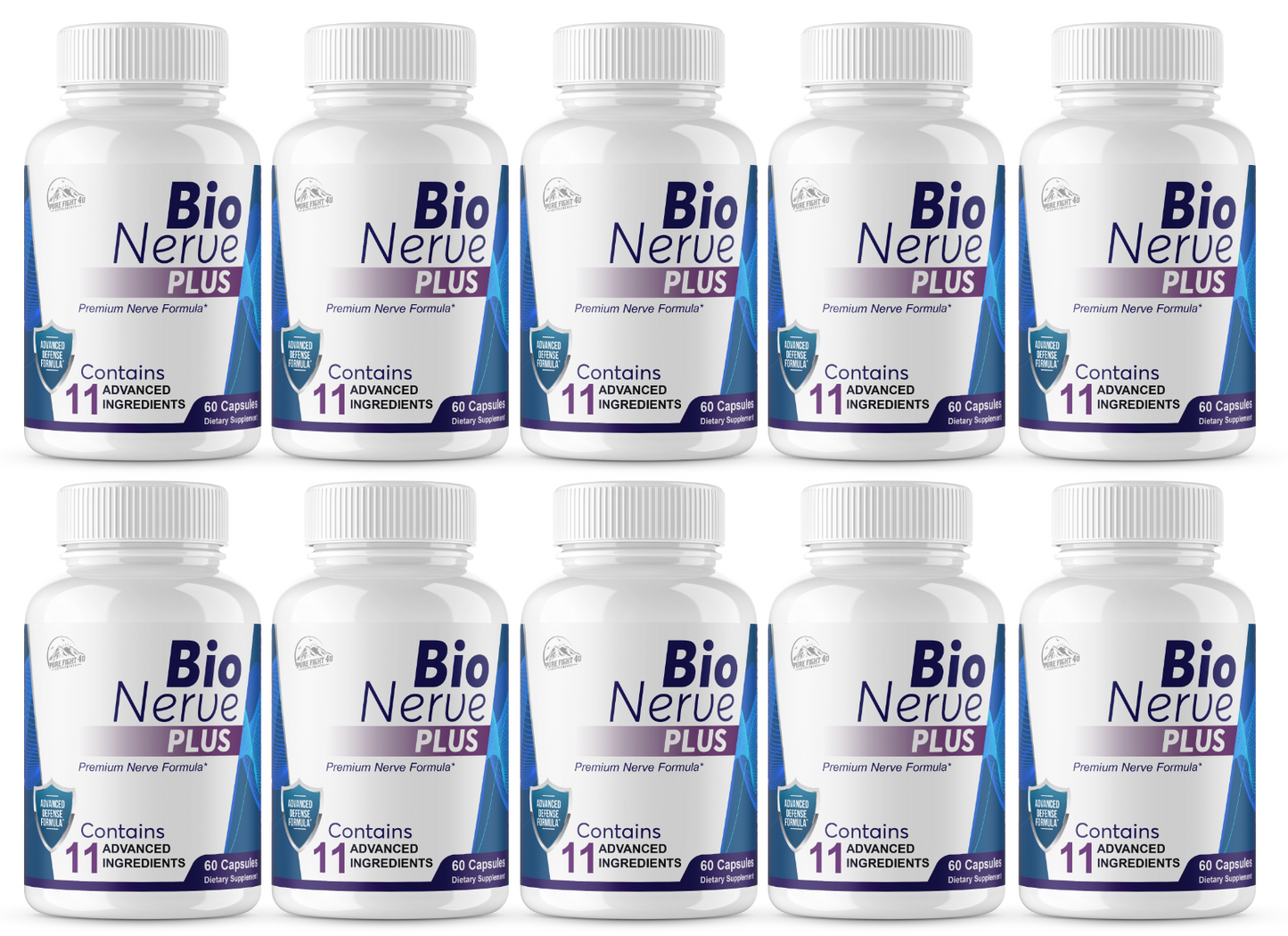 Bio Nerve Plus Premium Nerve Formula - 10 Bottles 600 Capsules