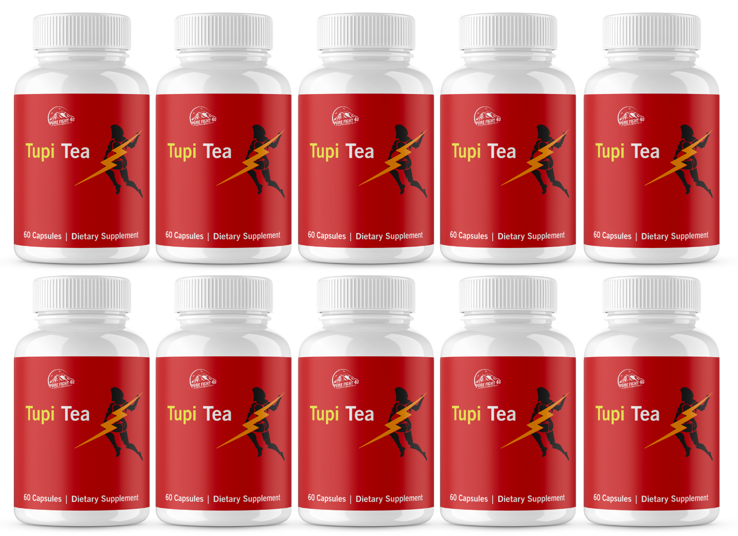 Tupi Tea Dietary Supplement - 10 Bottles 600 Capsules