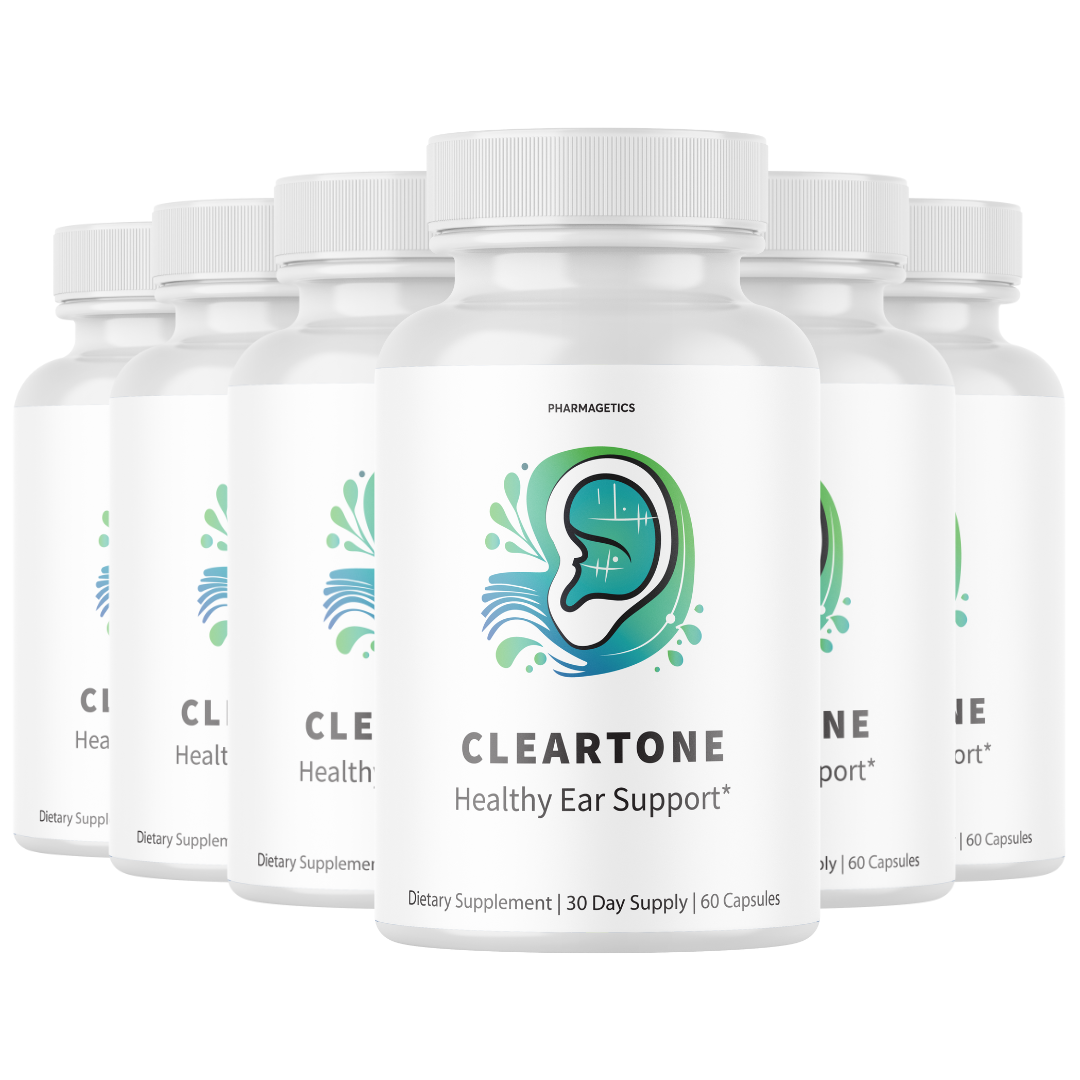 Cleartone Hearing Relief Capsules, Pills for Tinnitus Support -  6 Bottles