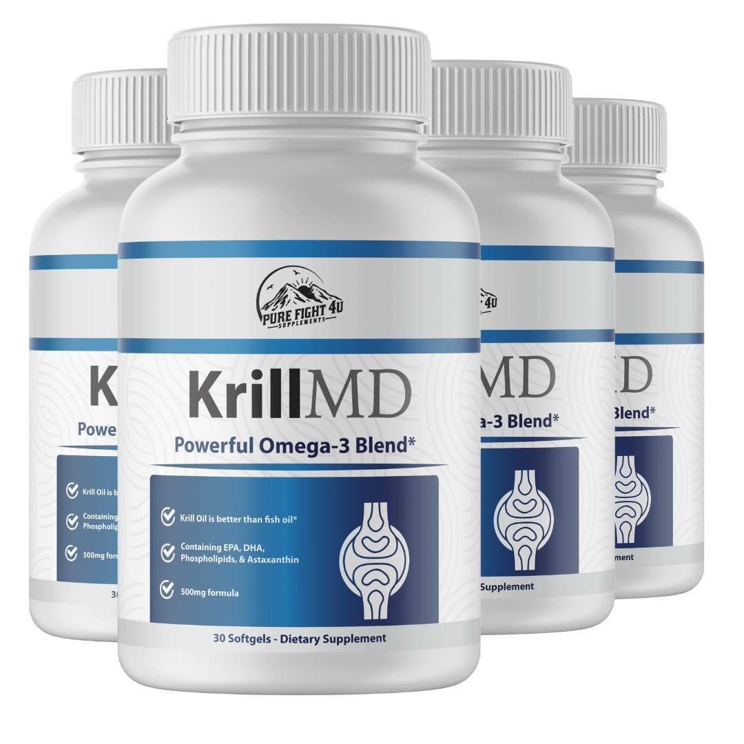 Krill MD Powerful Omega-3 Blend 4 Bottles 240 Softgels