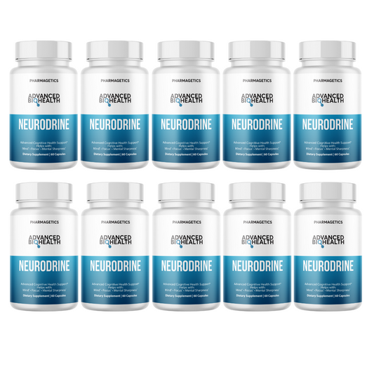 Neurodrine Advanced Cognitive Health Support 10 Bottles 600 Capsules