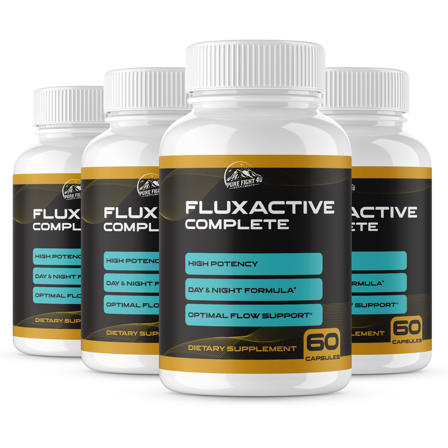 Fluxactive Complete Dietary Supplement 4 Bottles 240 Capsules