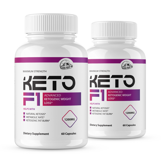 Keto F1 Pills Advanced Ketogenic Weight Loss - 2 Bottles 120 Capsules