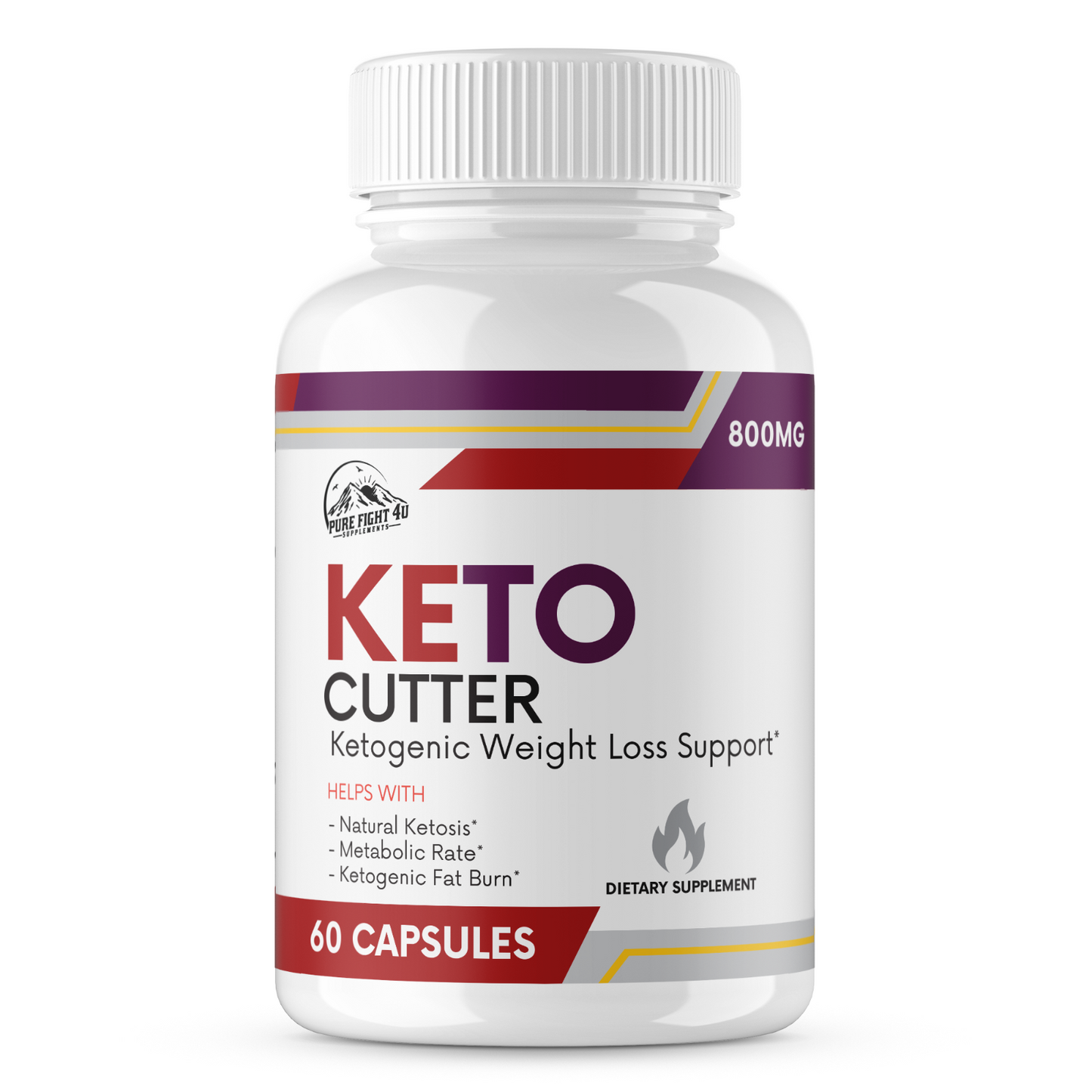 Keto Cutter Ketogenic Weight Loss Support - 3 Bottles 180 Capsules