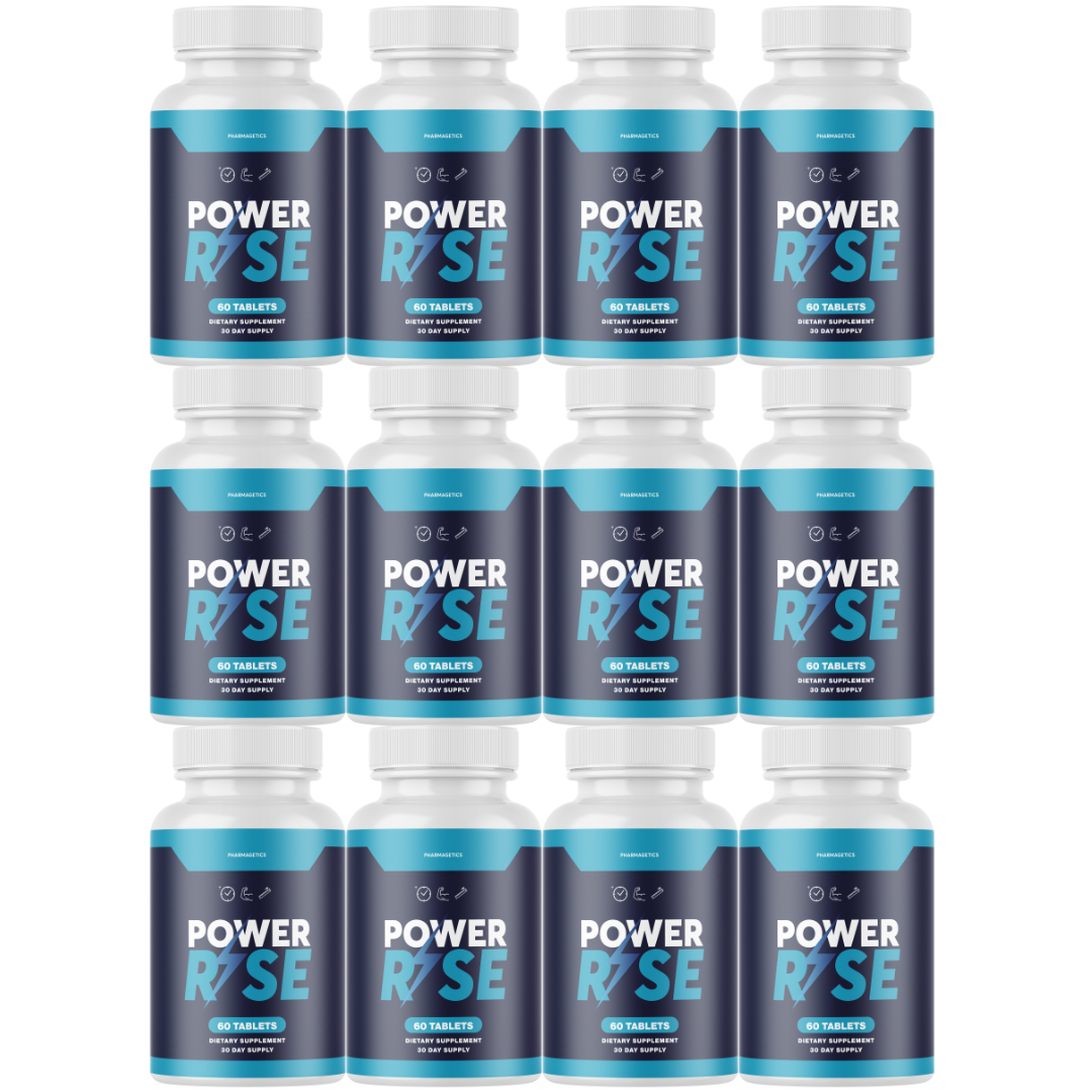 Power Rise Pills, Power Rise for Men, Advanced Male Support - 12 Bottles