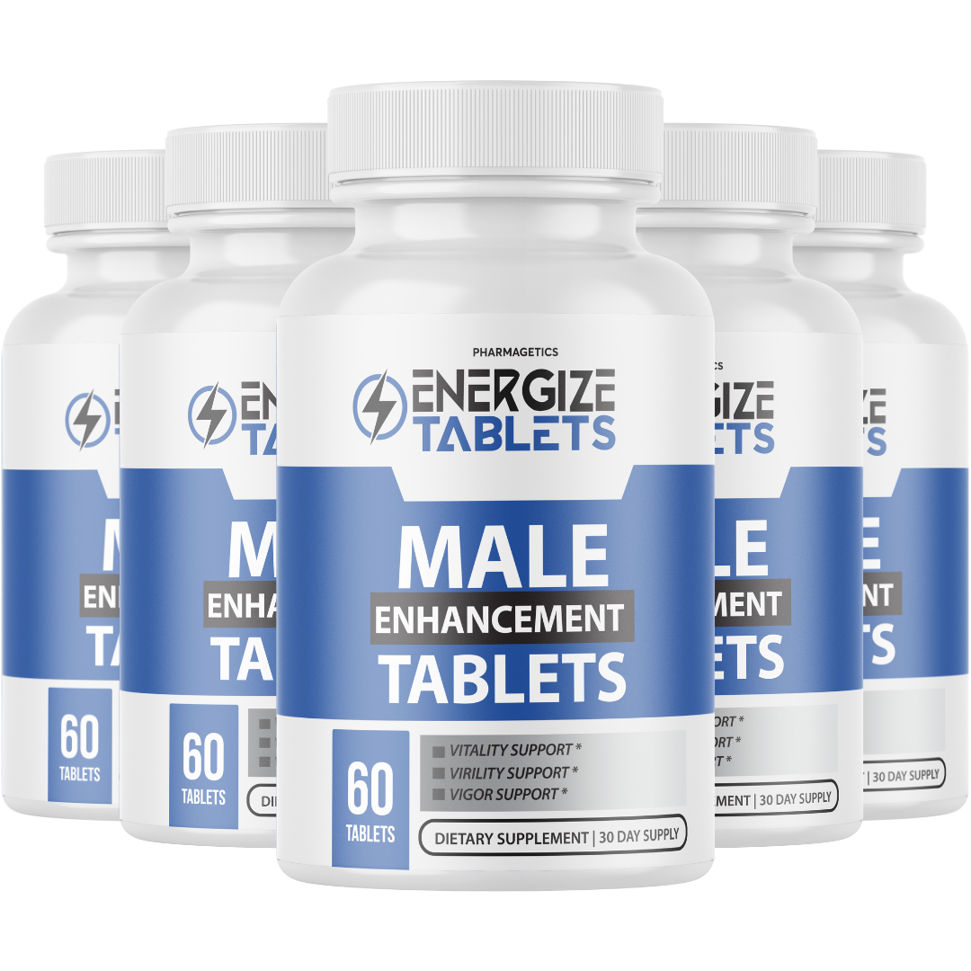 Energize Male Tablets, Tablets to Support Vitality and Virility - 5 Bottles