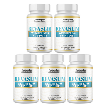 Revaslim Keto Capsules, Revaslim Weight Loss Support 5 Bottles 300 Capsules