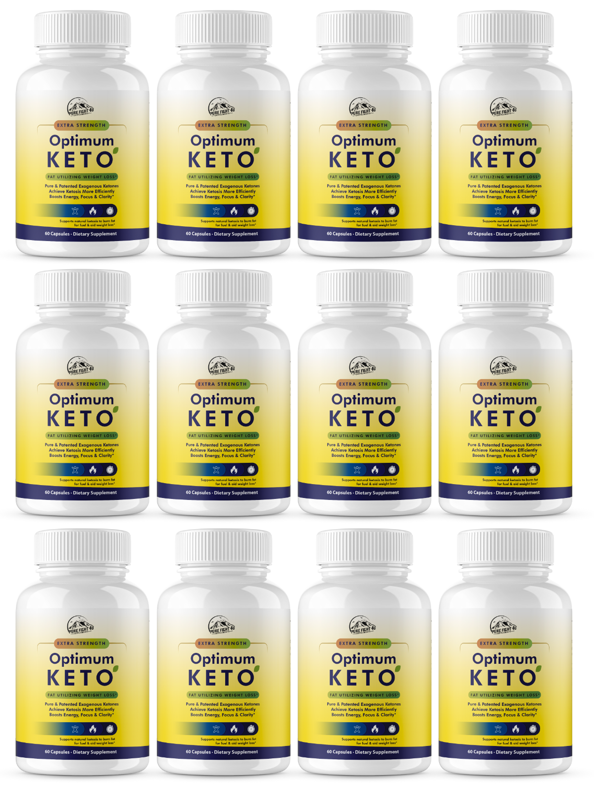 Optimum Keto Fat Utilizing Fat Burner - 12 Bottles 720 Capsules