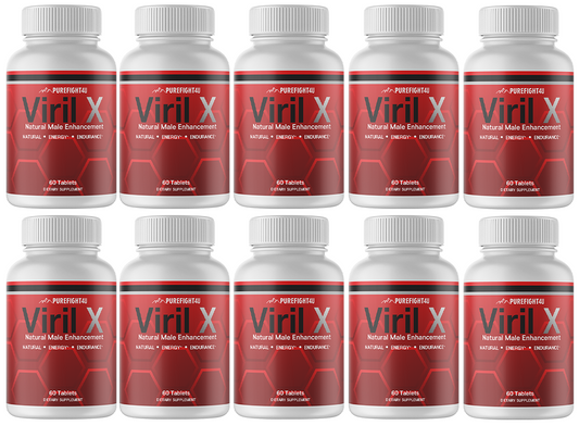 Viril X Dietary Supplement, Natural Male Enhancement, 10 Bottles 600 Tablets