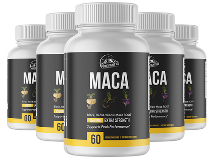 Maca Black, Red,  & Yellow Maca Root 1500mg - 5 Bottles 300 Capsules