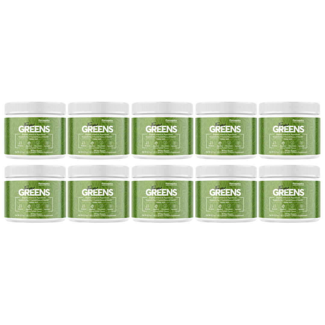 Tonic Greens Supplement Powder - Dietary Supplement 28 Servings 10 Bottles