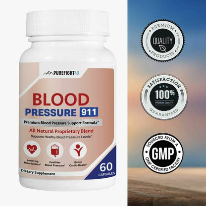 Blood Pressure 911 Premium Blood Pressure Support - 3 Bottles 180 Capsules