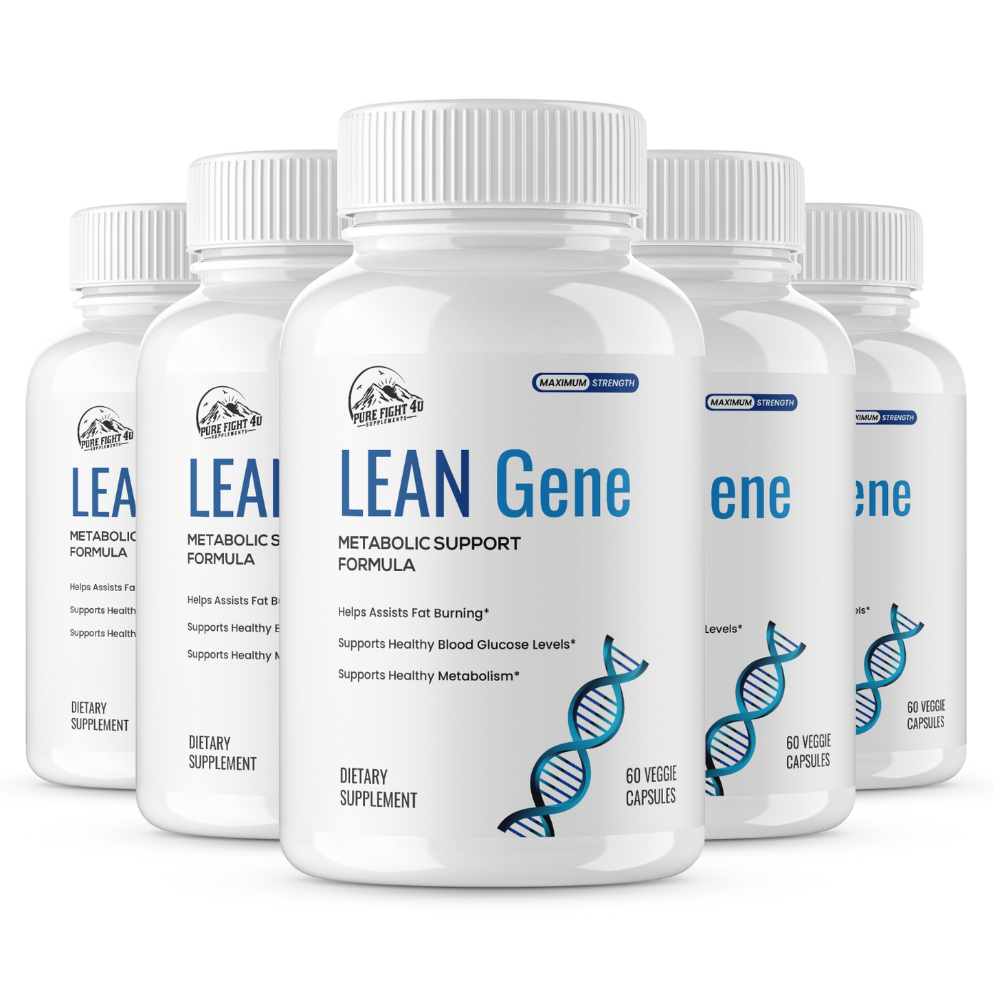 Lean Gene Metabolic Weight Loss Support Supplement - 5 Bottles 300 Capsules