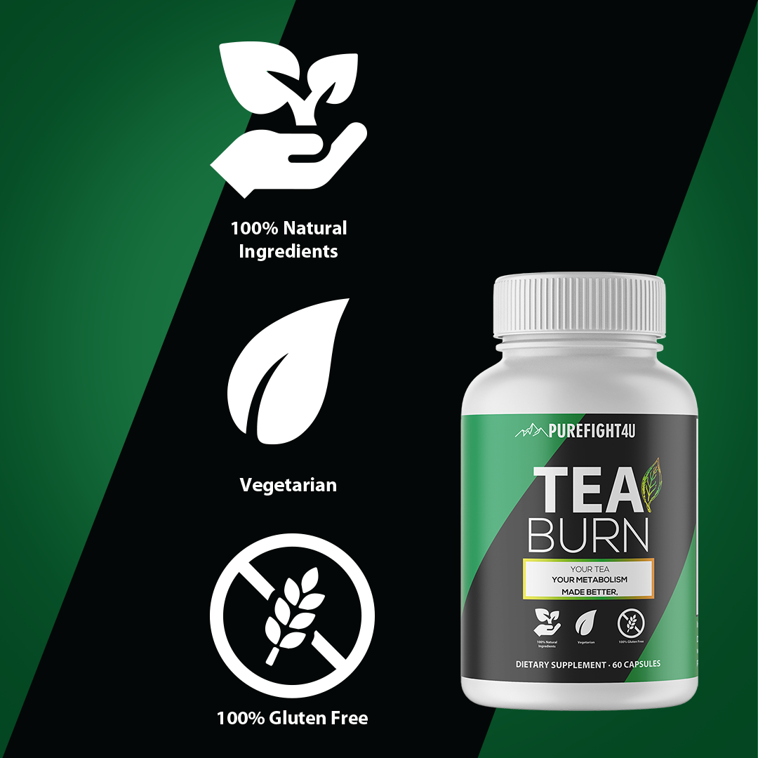 Tea Burn Dietary Supplement 4 Bottles 240 Capsules