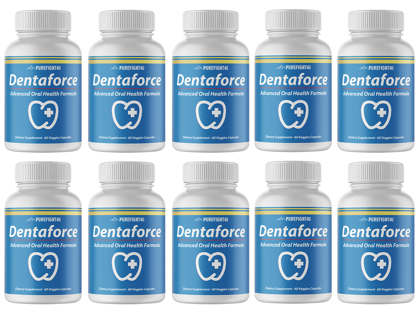 DentaForce Teeth & Gum Supplement - 10 Bottles 600 Capsules