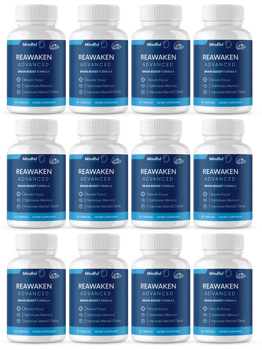 Reawaken Advanced Brain Boost Formula 12 Bottles 720 Capsules