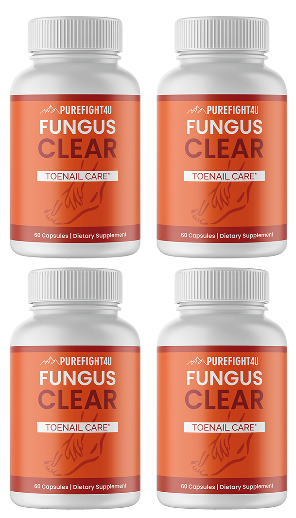 Fungus Clear Toe Nail Care - 4 Bottles 240 Capsules