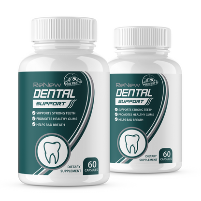 Renew Dental Support Dietary Supplement - 2 Bottles 120 Capsules