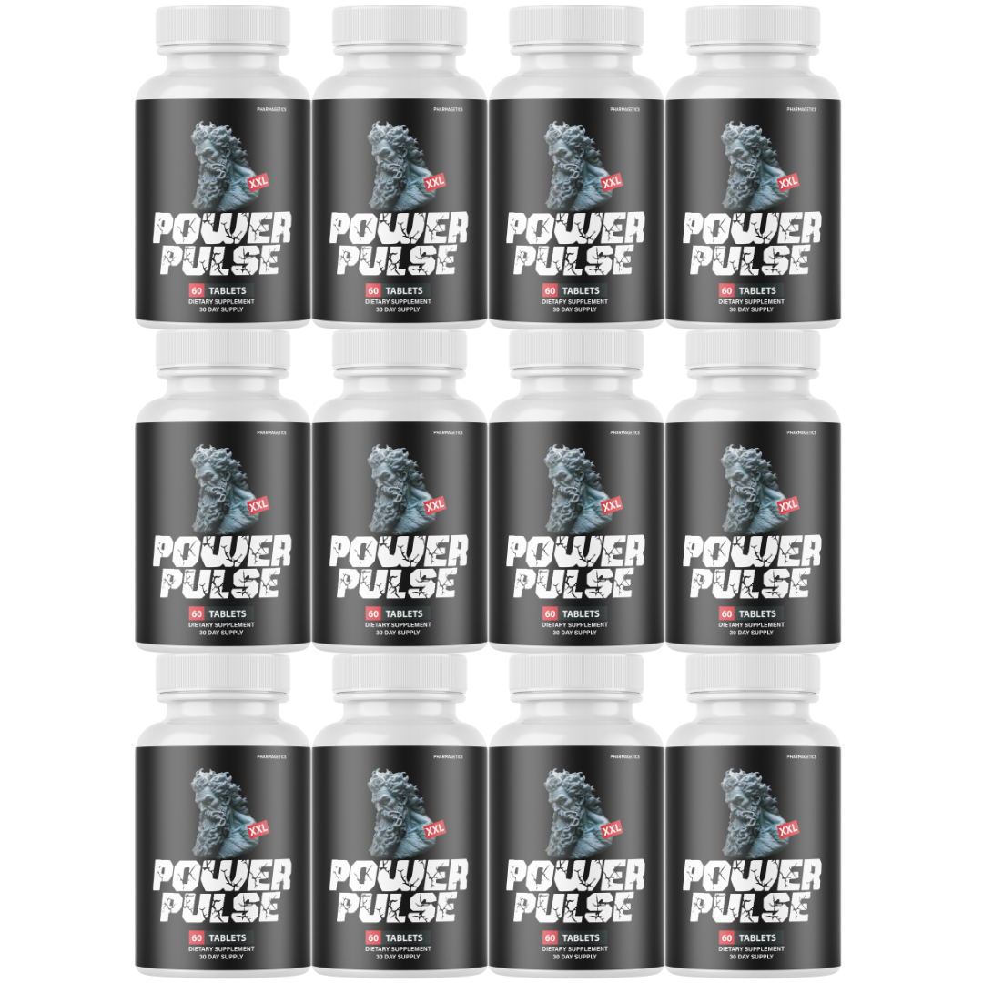 Power Pulse XXL Pills for Men Health Pills for Boosting Vitality - 12 Bottles