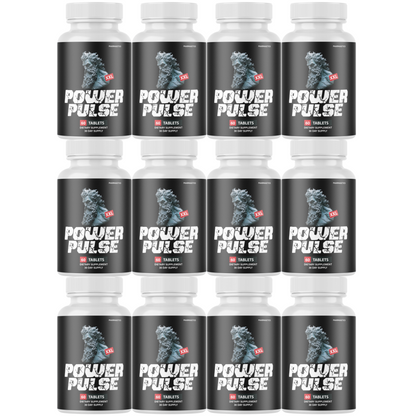 Power Pulse XXL Pills for Men Health Pills for Boosting Vitality - 12 Bottles