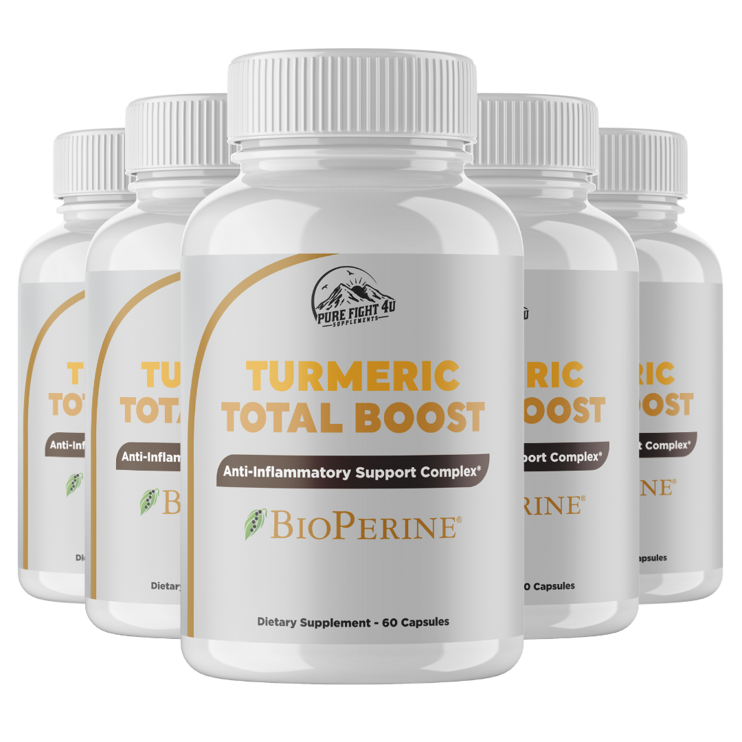 Turmeric Total Boost Anti-Inflammatory Support Complex 5 Bottles 300 Capsules