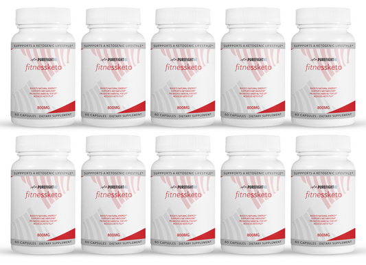 Fitness Keto Dietary Supplement 10 Bottles 600 Capsules