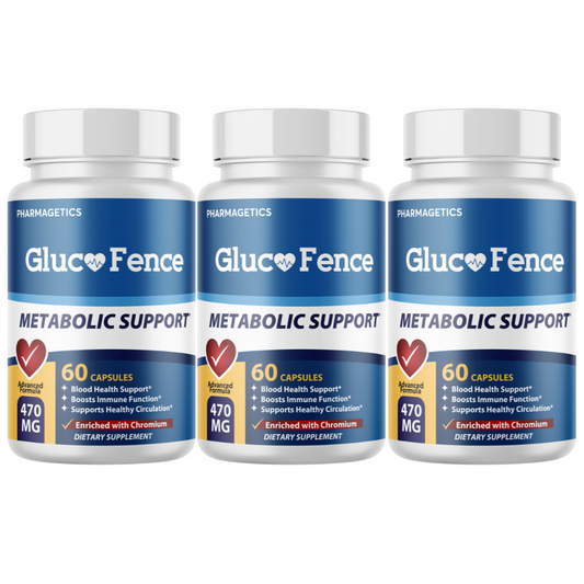 GlucoFence Metabolic Support and Blood Health Support 3 Bottles 180 Capsules