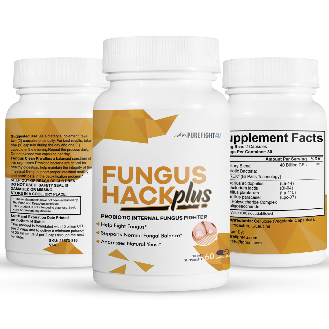 Fungus Hack Plus Probiotic Internal Fungus Fighter 12 Bottles - 720 capsules