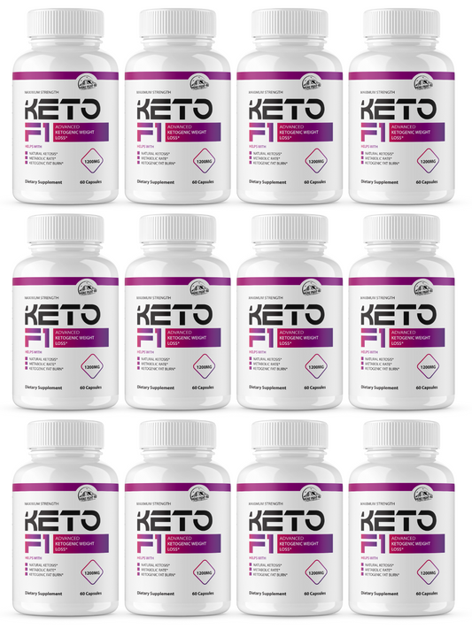 Keto F1 Pills Advanced Ketogenic Weight Loss - 12 Bottles 720 Capsules