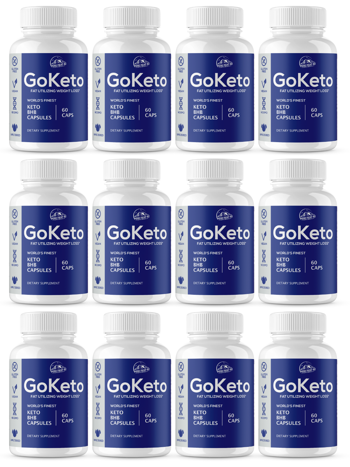 GoKeto Fat Utilizing Weight Loss 12 Bottles 720 Capsules