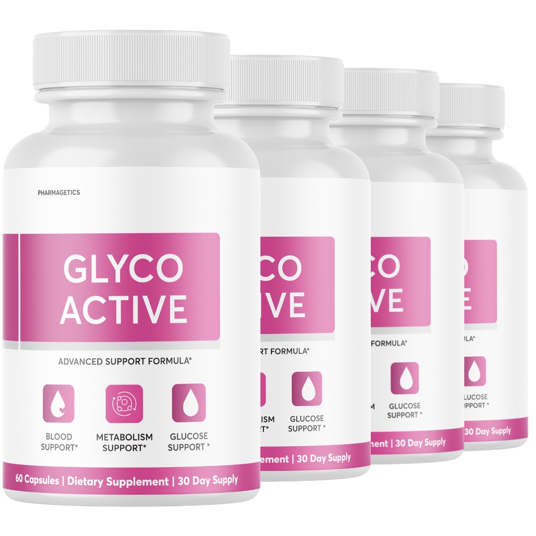 Glyco Active Advanced Blood Aid for Healthy Blood Sugar Levels - 4 Bottles