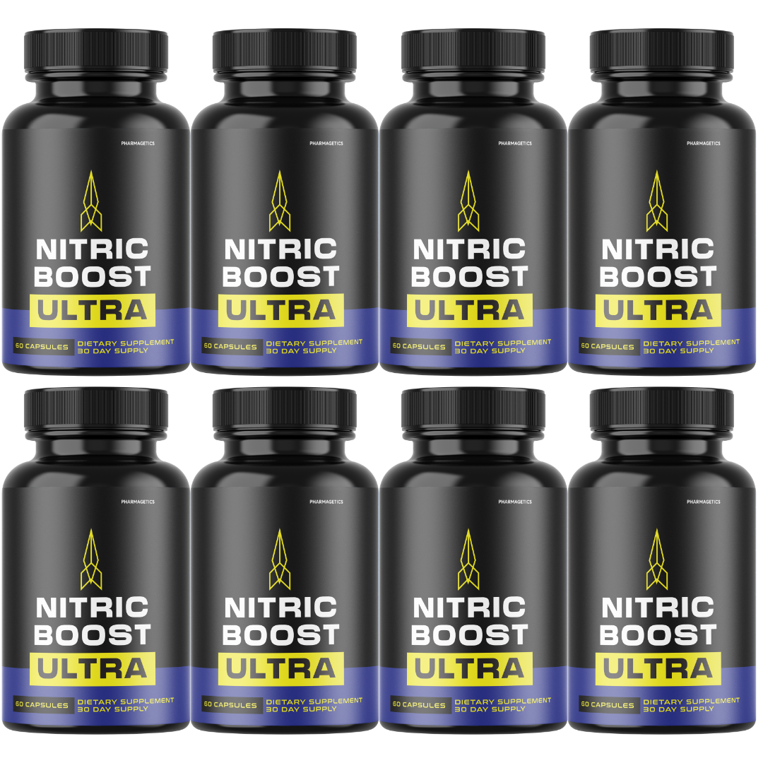 Nitric Boost Ultra For Men ED Organic Charge Supplement - 8 Bottles