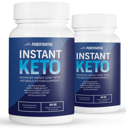 Instant Keto Weight Loss Ketogenic Supplement BHB - 2 Bottles 120 capsules