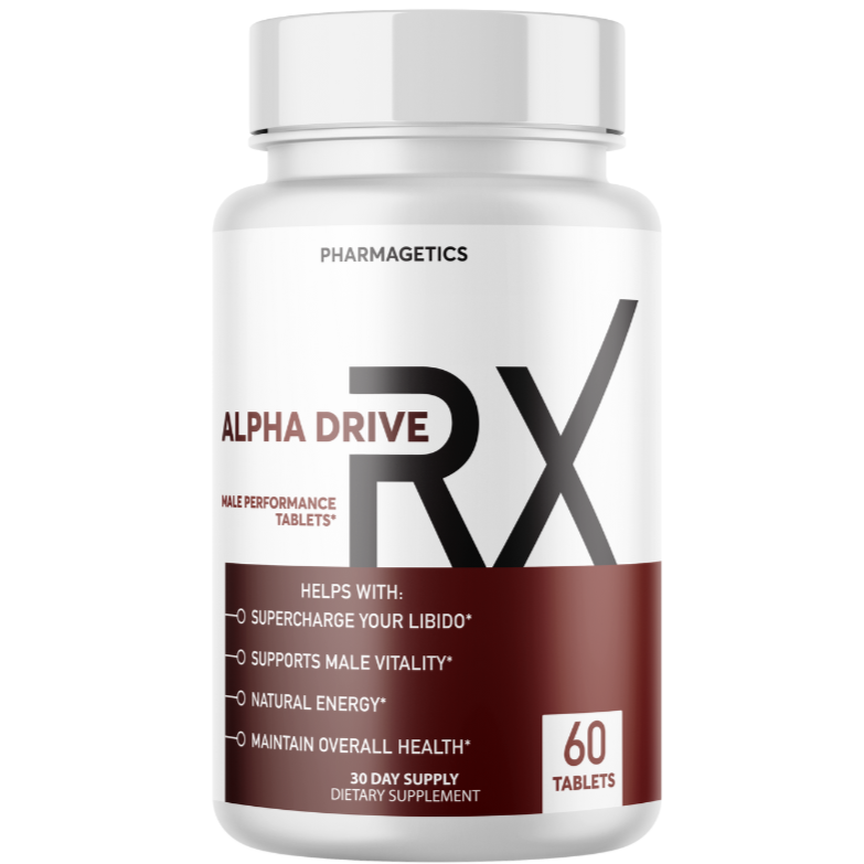 Alpha Drive RX - Male Health Tablets to Boost Energy and Intimate Performance 60 Tablets