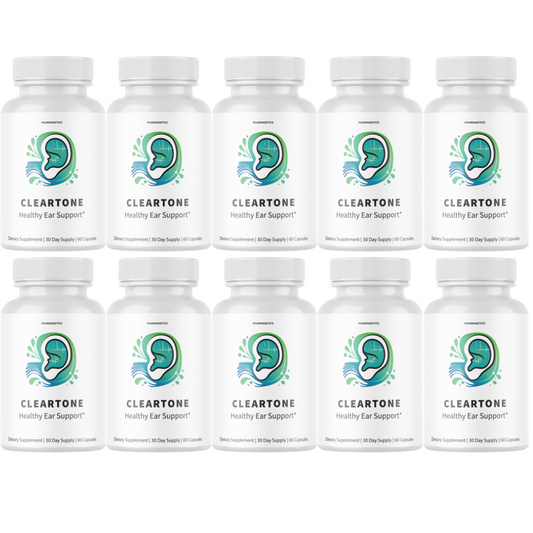 Cleartone Hearing Relief Capsules, Pills for Tinnitus Support -  10 Bottles