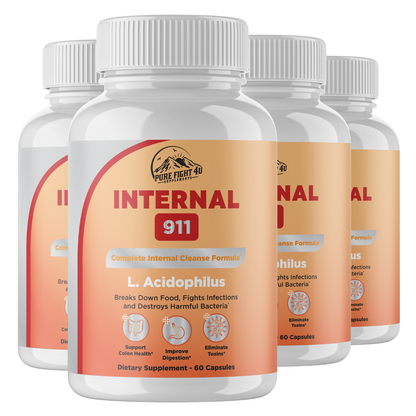 Internal 911 Complete Internal Cleanse Formula 4 Bottle 240 Capsules