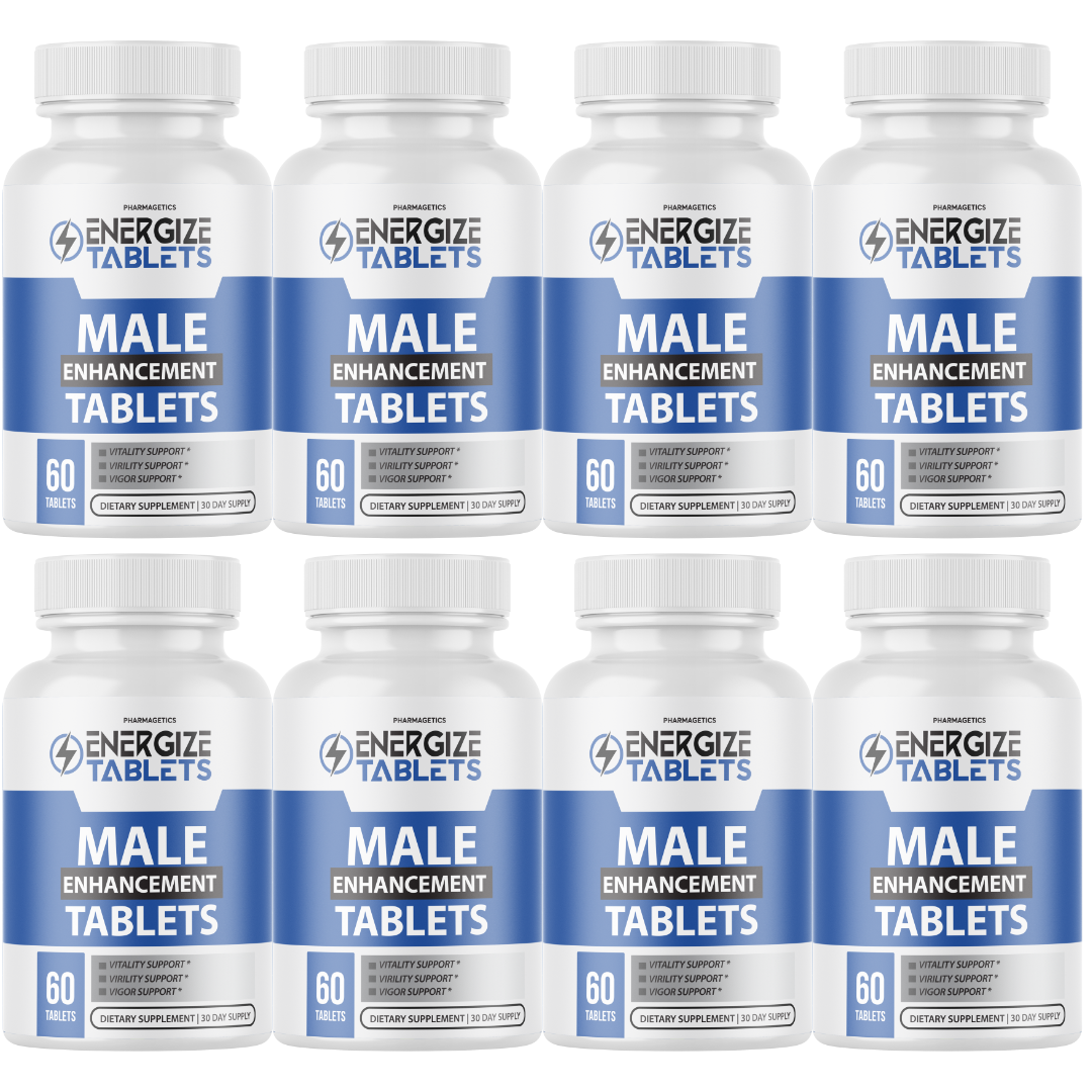 Energize Male Tablets, Tablets to Support Vitality and Virility - 8 Bottles