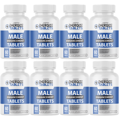 Energize Male Tablets, Tablets to Support Vitality and Virility - 8 Bottles