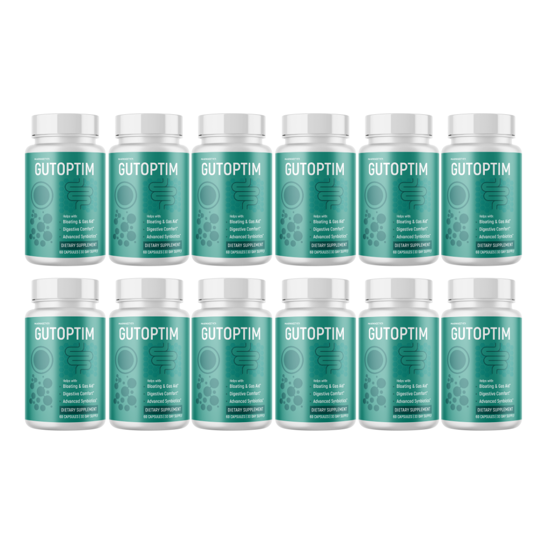 Gutoptim Advanced Gut Health Support Digestion & Bloating 12Bottles 720 Capsules