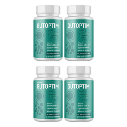 Gutoptim Advanced Gut Health Support Digestion & Bloating 4 Bottles 240 Capsules