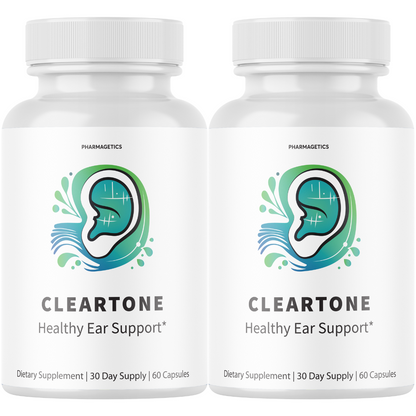 Cleartone Hearing Relief Capsules, Pills for Tinnitus Support -  2 Bottles