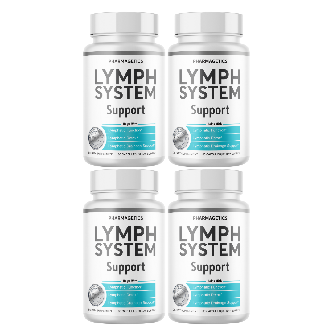 Lymph System Support | Lymph Detox & Cleansing Repair Formula - 4 Bottles