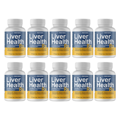 Liver Health RX Formula Supplement Pure Health 10 Bottles 600 Capsules