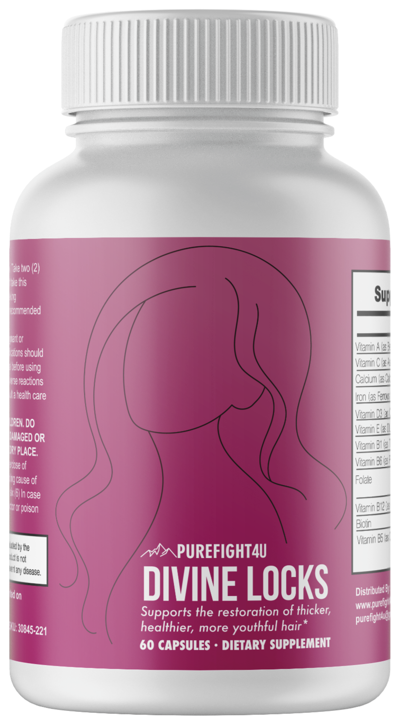 Divine Locks Complex Advanced Unique Hair Growth Vitamins - 60 Capsules