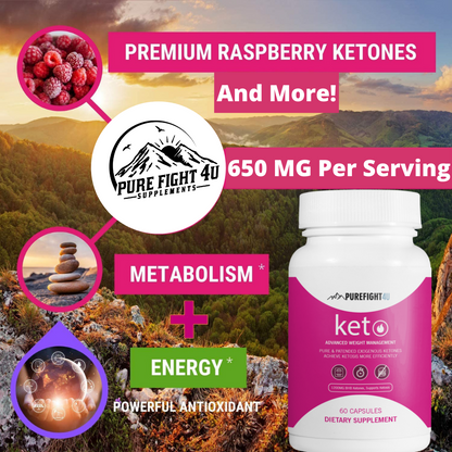 Keto Advanced Weight Management Formula - 4 Bottles 240 Capsules