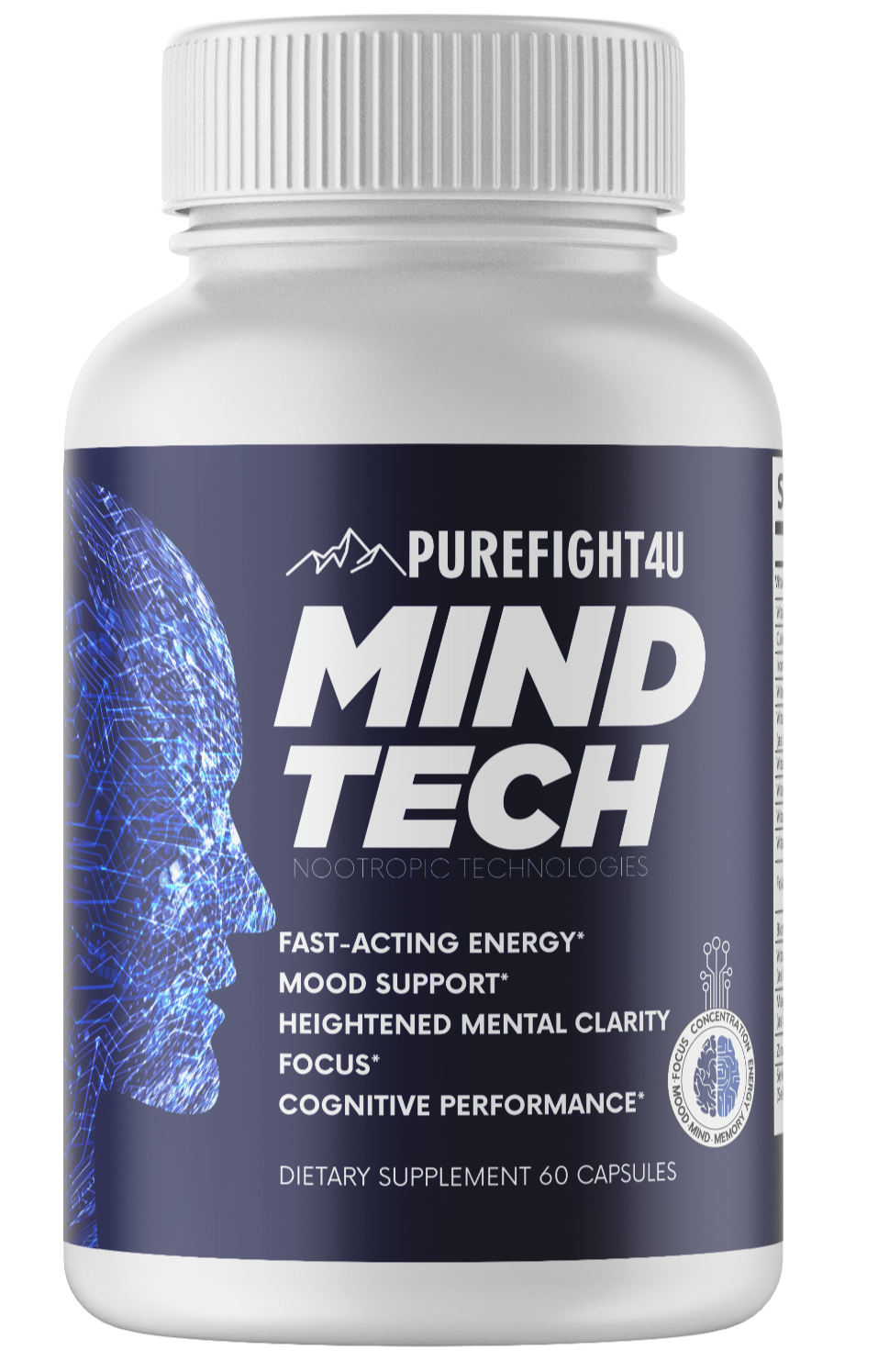 Mind Tech Nootropic Technologies  Brain Booster Supplement 60 Capsules