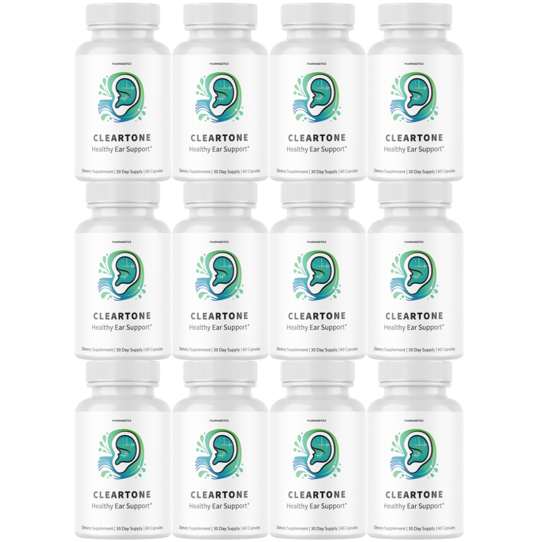 Cleartone Hearing Relief Capsules, Pills for Tinnitus Support -  12 Bottles