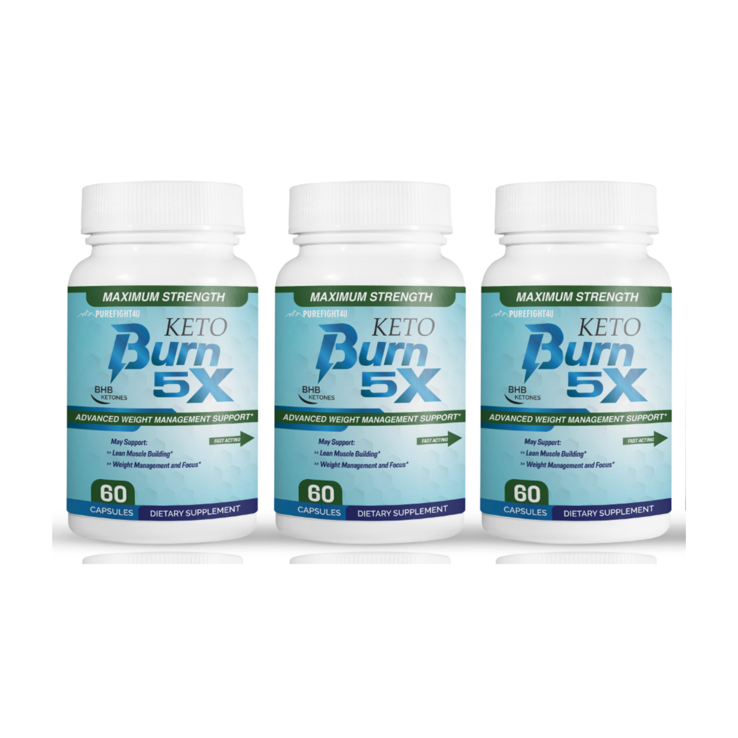 Keto Burn 5x Pills Advanced Weight Management Support 12 Bottles 720 Capsules