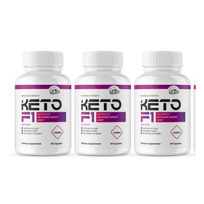 Keto F1 Pills Advanced Ketogenic Weight Loss - 12 Bottles 720 Capsules